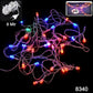 Star-shaped multi-color LED decorative string lights illuminating