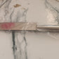 Stainless steel vegetable cleaver knife alternative angle showing blade and handle