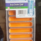 Stack of colorful silicone ice stick trays for convenient storage.
