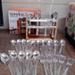 Complete Apex stainless steel flatware set with spoons and forks