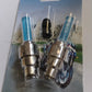 Step-by-step diagram illustrating the easy installation process for LED tire valve caps.