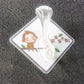 Decorative cartoon print wall hook mounted for hanging lightweight items