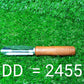 Sharp stainless steel vegetable peeler with a comfortable wooden grip for safe use.