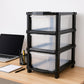Stackable transparent drawer organizer unit for neat home storage