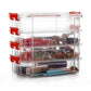 Modular 4-layer plastic organizer container with handle for easy portability
