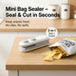 Close-up of ChefAura mini bag sealer’s sealing and cutting feature