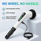 Side view of 7-in-1 electric spin scrubber brush with ergonomic handle