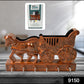 Close-up view of the intricate Rath design on the plastic key rack, showing traditional details.