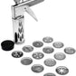 Complete stainless steel kitchen press set, ready for making sev, chakli, and more.