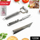 Triple edge stainless steel peeler providing precise slicing and peeling