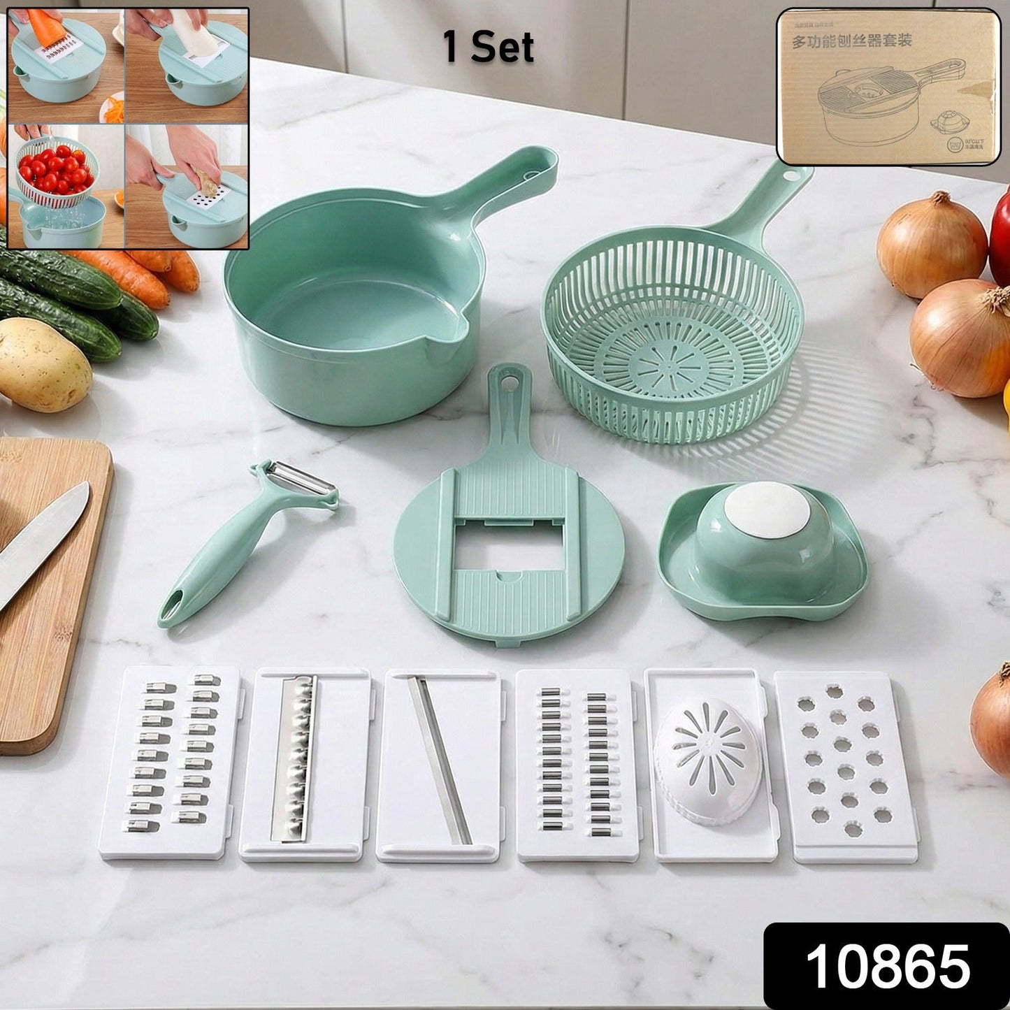 Accessories including grater and peeler components of vegetable cutter set