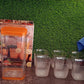 Detail of the sturdy, transparent plastic water jug, showing its sleek design.