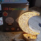The Moon Crystal Lamp adding a modern and artistic touch to home decor.