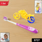 Close up of cute panda-themed kids toothbrush