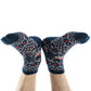 Colorful assorted men's ankle sports socks providing cushioned support