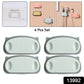 Close-up of pig-shaped cable holder clips organizing wires