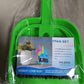 Convenient mini cleaning tool, showing the brush snapping into the dustpan.