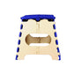 Child using the 12 inch folding step stool to reach items safely in the kitchen.