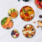 Leak-proof stainless steel food storage container with colorful lid.