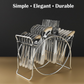 Stainless steel knives included in the cutlery set with ergonomic handles