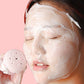 Soft bristles of the silicone facial cleansing brush providing gentle exfoliation.