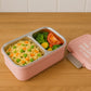 Compact BPA-Free snack pack lunch box open with fresh food inside