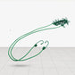 Elastic drying rope with hooks, showing its flexibility for various uses.