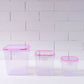 Multipurpose kitchen storage containers with clear plastic and air lock