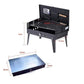 Briefcase BBQ grill with its sturdy handle, demonstrating easy portability.