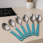 Elegant stainless steel tea spoon with plastic handle