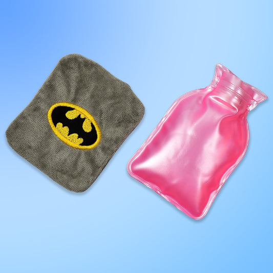 Batman Hot Water Bag with soft cover, ideal for general pain relief.