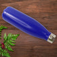 Stainless steel single wall water bottle in silver with leak proof cap