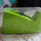 Angled shot of the durable plastic tape cutter, perfect for home and e-commerce use.