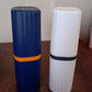 Portable travel toothbrush and toothpaste case neatly packed inside a travel bag.