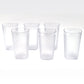 Ganesh 350ml unbreakable plastic drinking glasses, set of 6, arranged on a table.