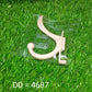 Single clear plastic self adhesive wall hook, showcasing its minimalist design.