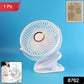USB rechargeable desk clip fan providing personal cooling