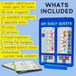 Kids learning sticker board with activity cards