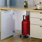 Stainless steel gas cylinder trolley with anti-skid wheels