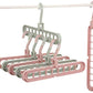 Detailed view of the plastic 9-hole hanger's robust construction and anti-slip hooks.
