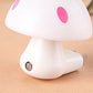 Multicolour mushroom night light with intelligent light sensor technology.
