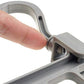 A neatly folded set of anti-skid wardrobe hangers, ready for compact storage.