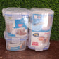 Versatile rectangular plastic containers suitable for various food storage needs.