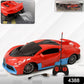 Side view of red and black High-Speed RC Sports Car with blue accents