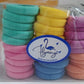 Multicolour mini ponytail holders made from soft elastic material