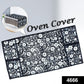 Close-up of a decorative microwave oven cover featuring an attractive mix design pattern.