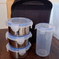 Complete 4-piece stainless steel tiffin set with sleek design for daily use.