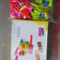 Assortment of colorful bullet blocks ready for creative play.