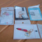 Collection of assorted acrylic and metal keychains