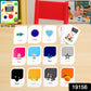 Educational flashcards set ideal for toddlers and preschoolers learning colors and shapes